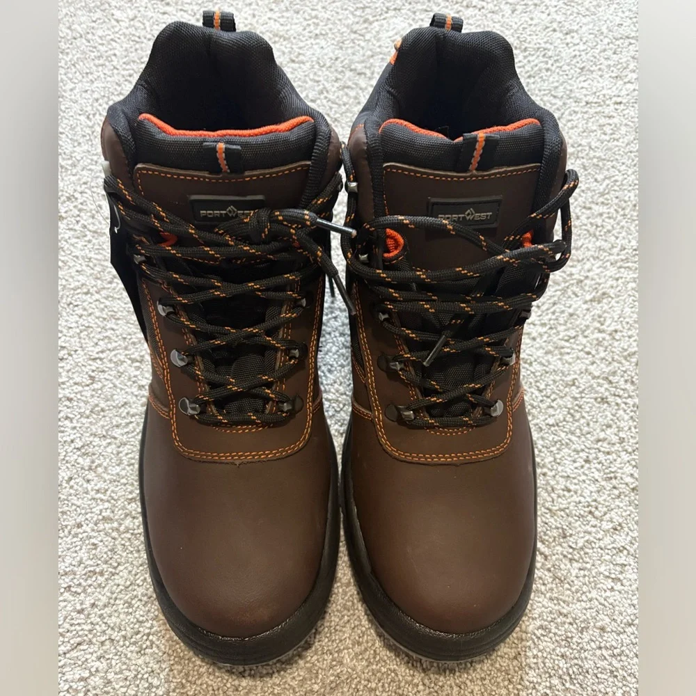Portwest Steelite Mustang Brown Leather Slip Resistant Steel Toe Work Boot